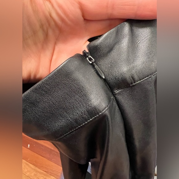 33. MESHKI Black Shayla Skinny Faux Leather Split Pant - Picture 8 of 16